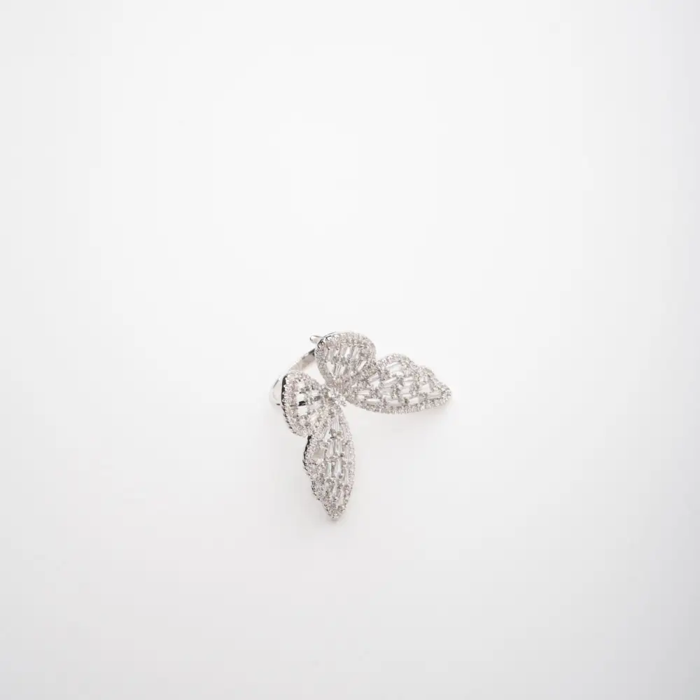 rhinestone butterfly ring