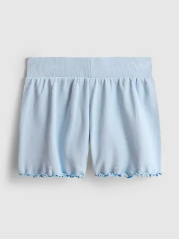 1.5-8yrs | Ribbed Lettuce Trim Shorts