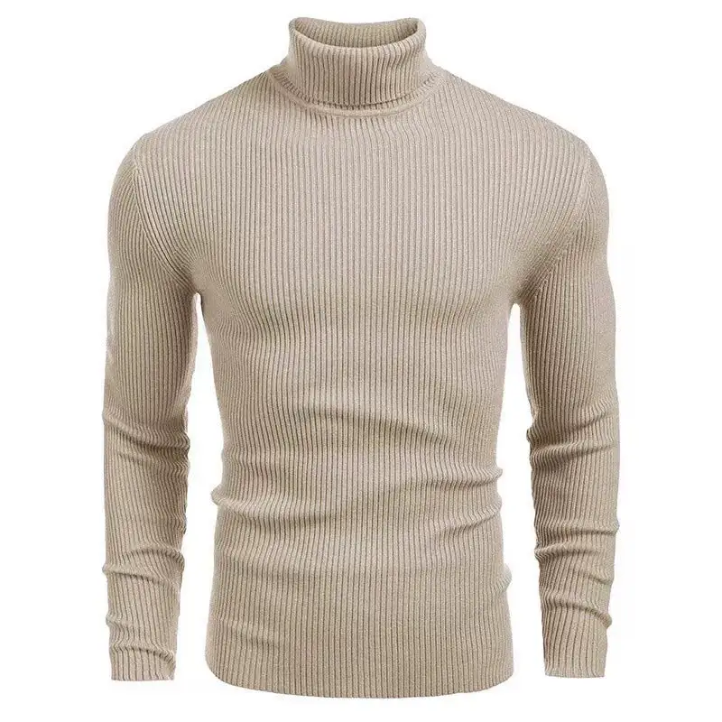 Solid Color Turtleneck Sweater