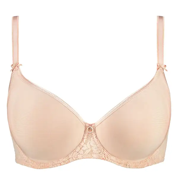 Women's Push-Up Spacer Chimney Back Lace Jacquard Breathable Bra