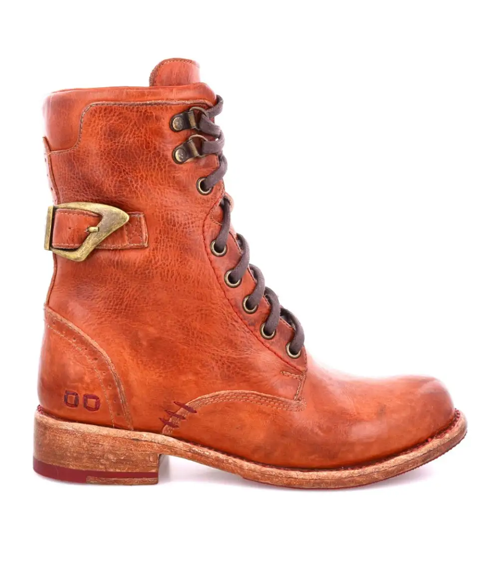Lace-Up Buckle Brogue Reinforced Ankle Boots