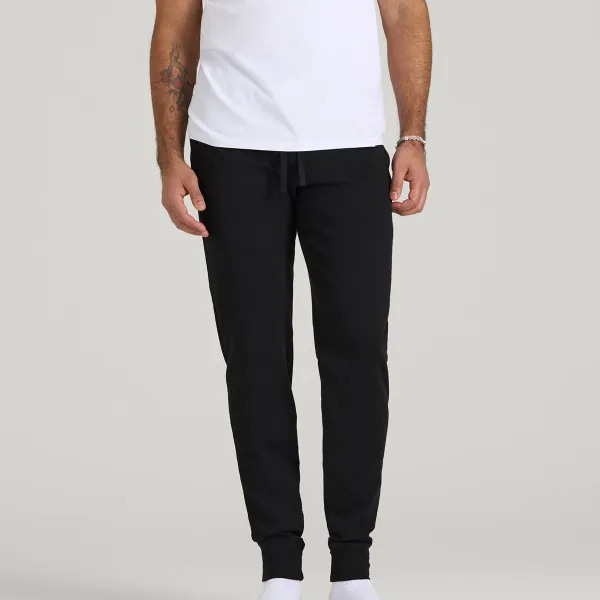 Men's Cotton Running Waffle Knit Jogger Pants