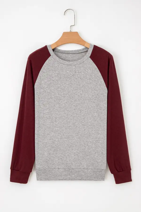 Women's Colorblock Long Sleeve Raglan Sleeve T-Shirt