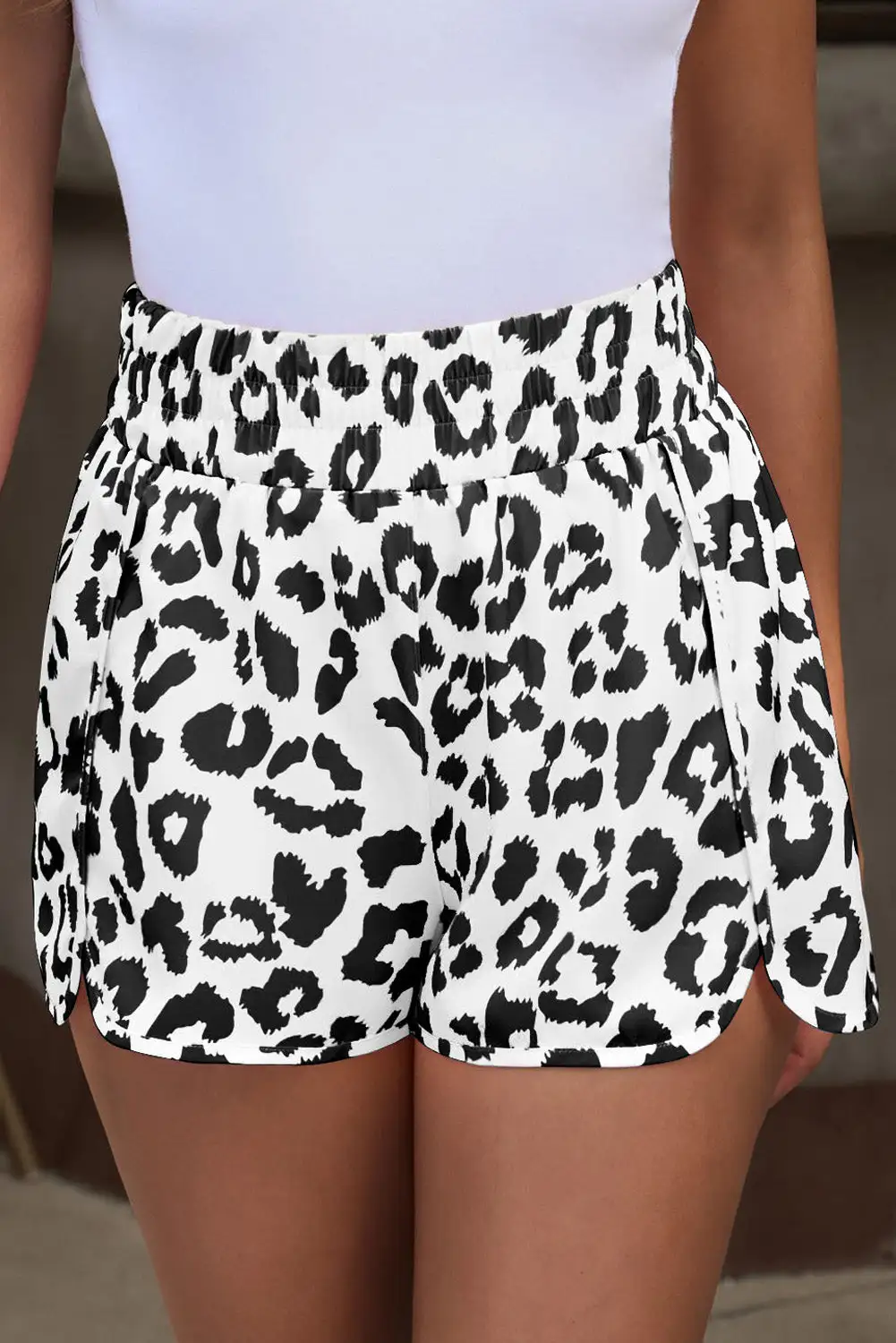 Leopard High Waisted Athletic Shorts