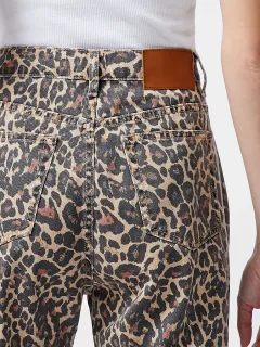 Creative Leopard Print Straight Trousers