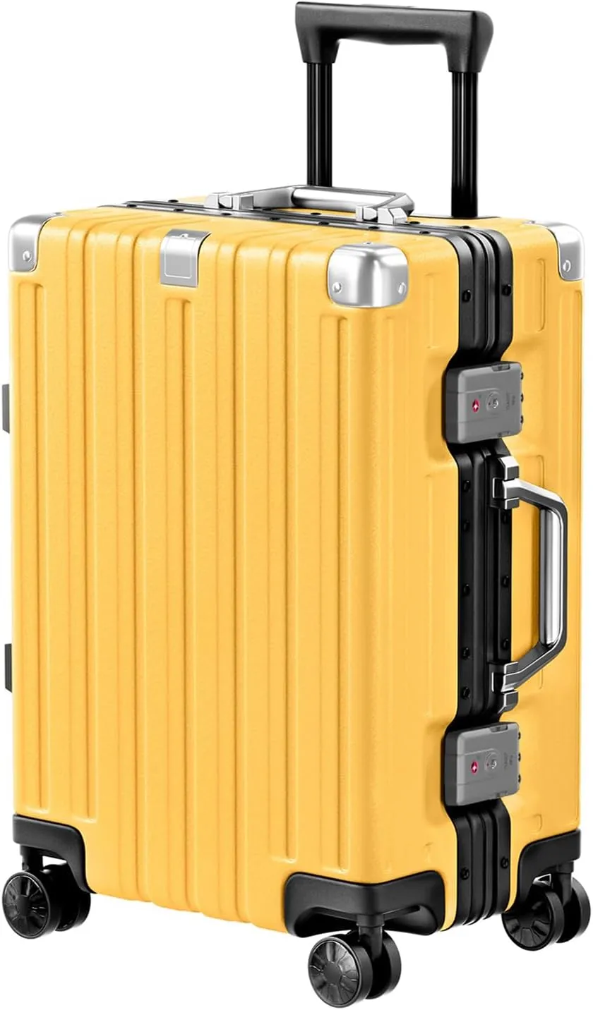 Zipperless Aluminum-Frame Hardshell Spinner Suitcase
