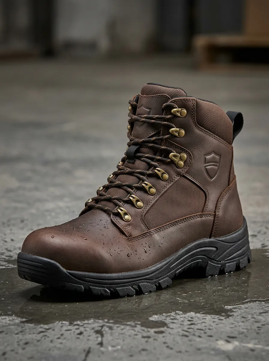 Men's Industrial Inspired Waterproof Tactical Graphic Detail Work Boots