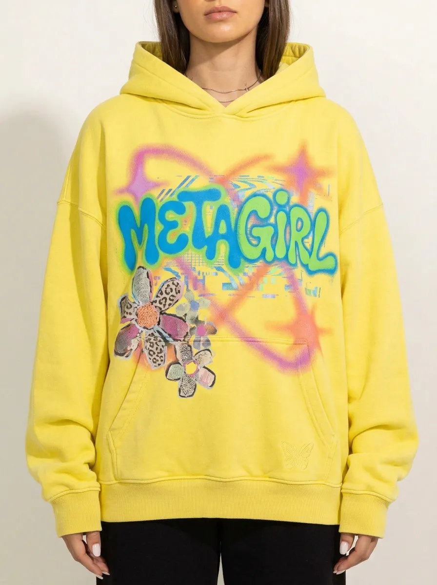 Unisex Urban Streetwear Graffiti Floral Hoodie