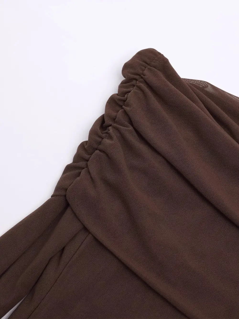 Wearable Cut Ruched Long Sleeve Maxi Dress