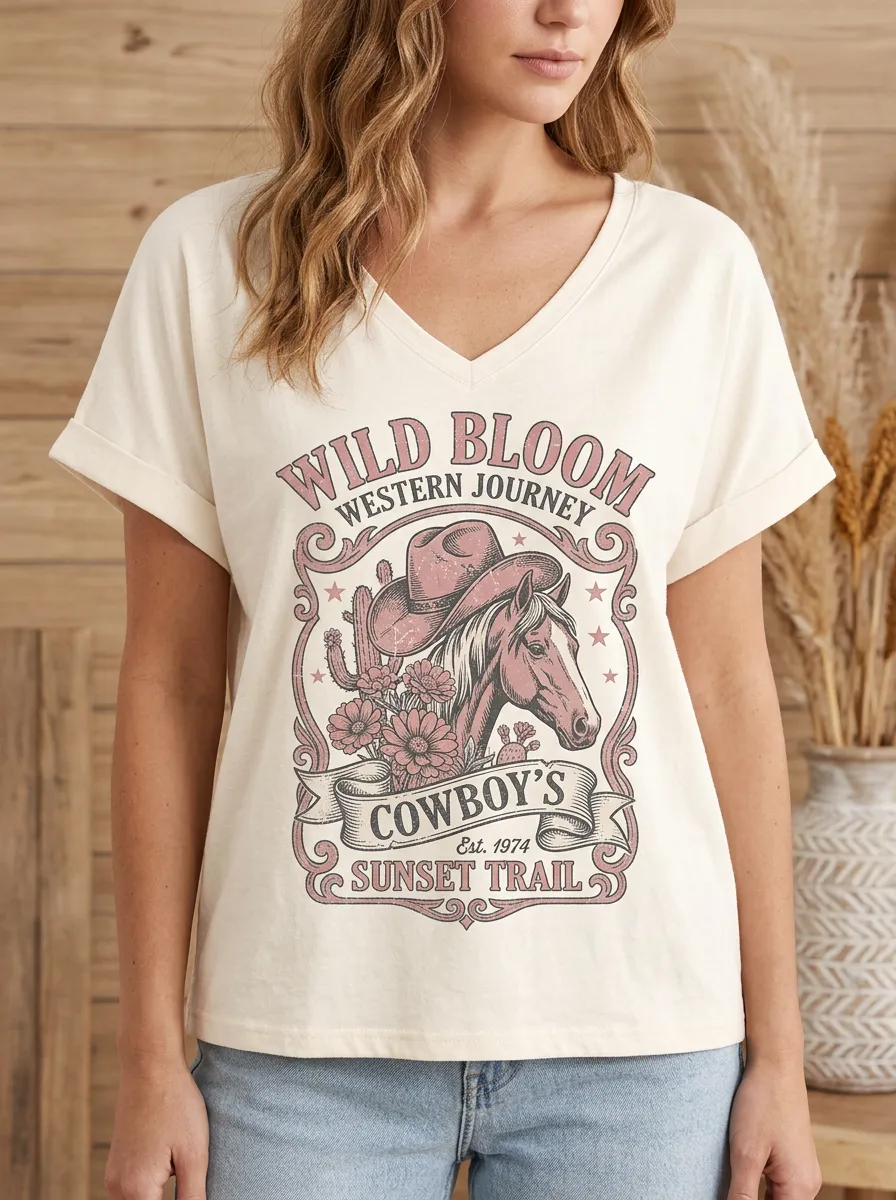 Easy-Wear Cactus Women's V-Neck T-Shirt