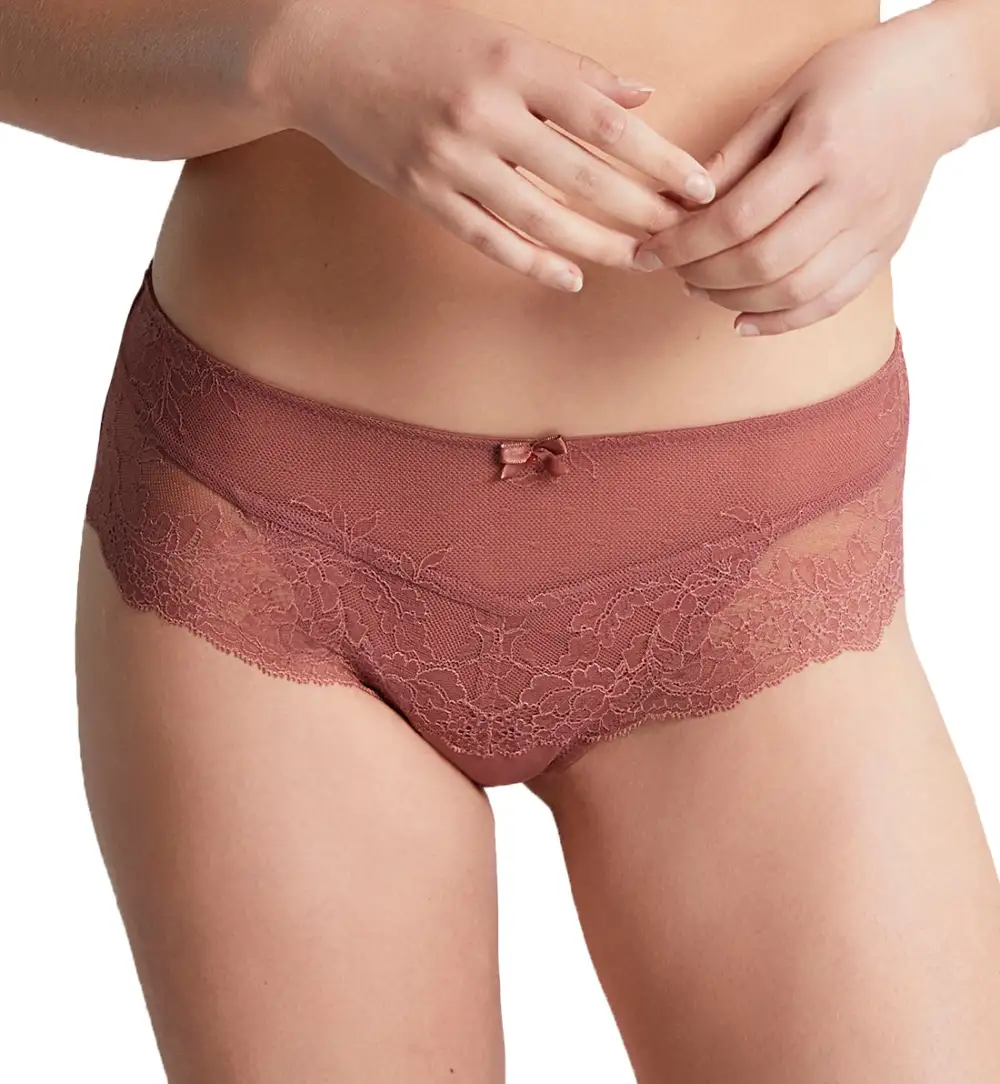 Mid-Rise Stretch-Lace Floral Cheeky Brief Panty