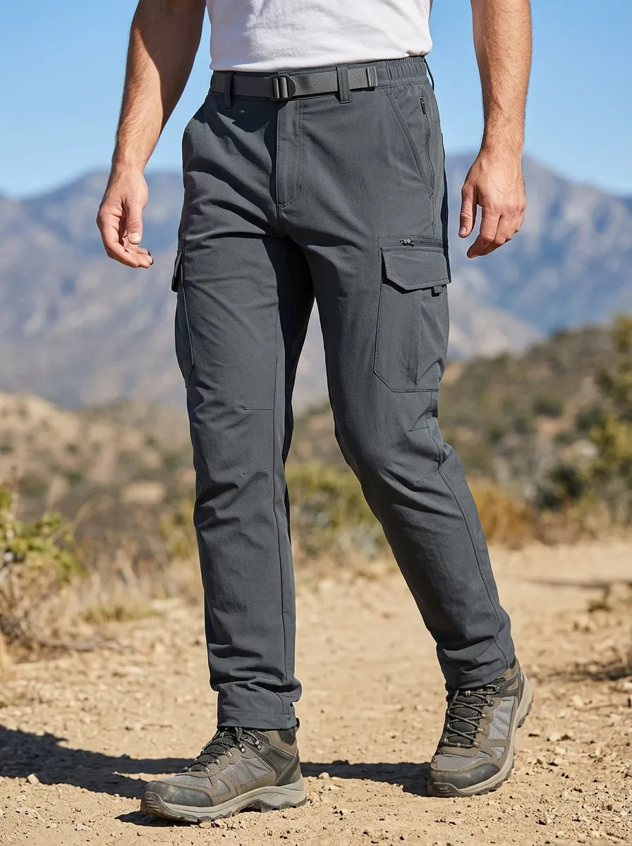 Men's Multi-Pocket Quick-Dry Hiking Flex-Knee Cargo Pants