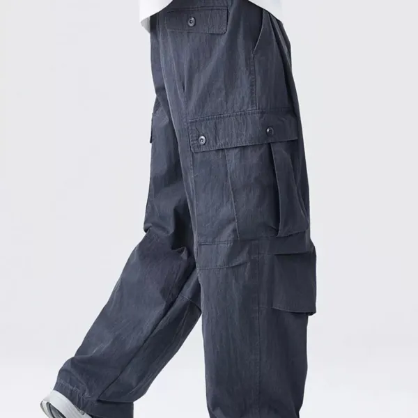 Pocketed Drawstring Wide Leg Cargo Pants