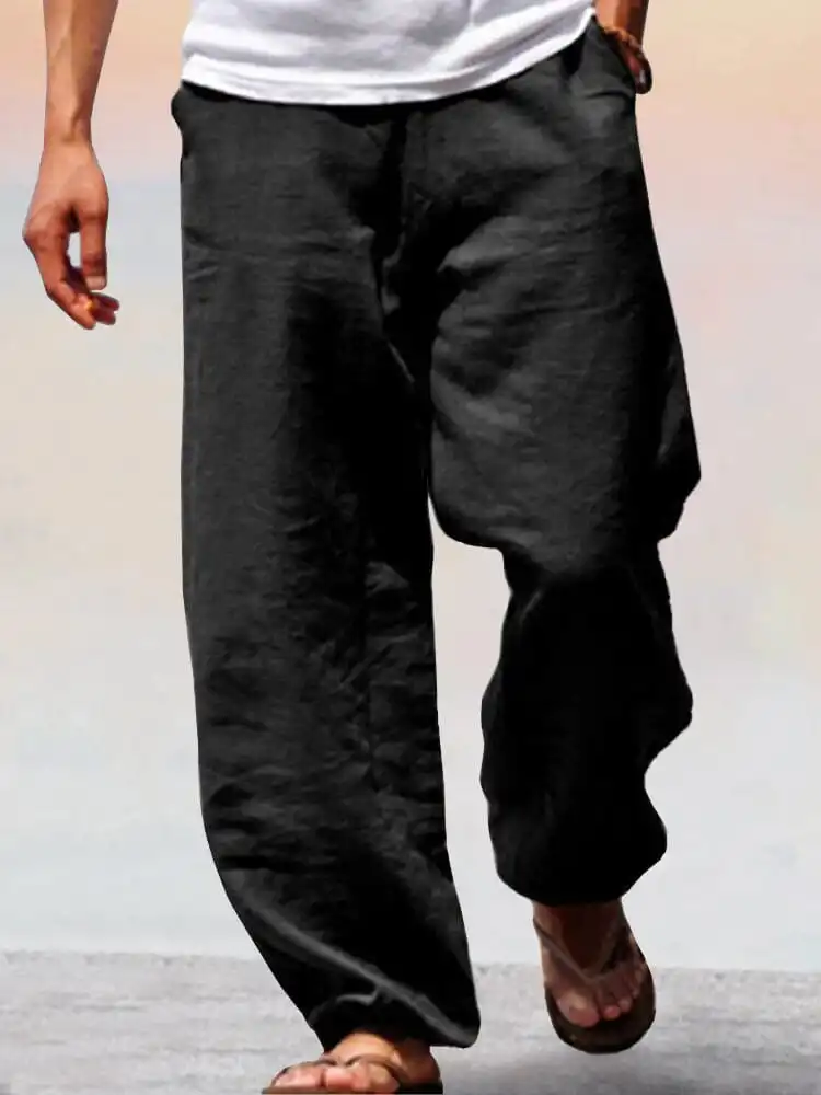 Soft Cotton Linen Wide Leg Pants