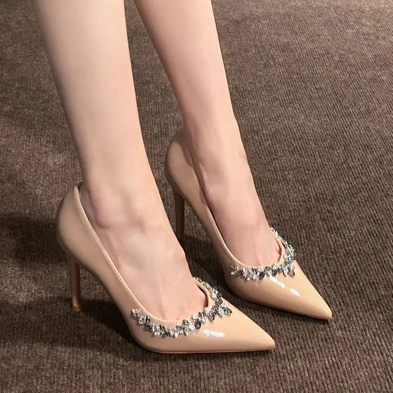 Rhinestone Detail Stiletto Heels