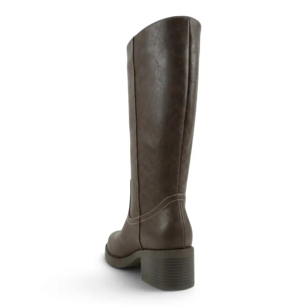 Belvin Square Toe Block Heel Tall Boot