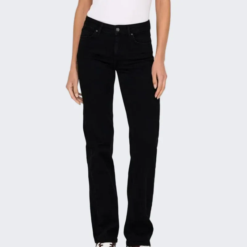 Straight-Leg Mid-Waist Women's Jeans