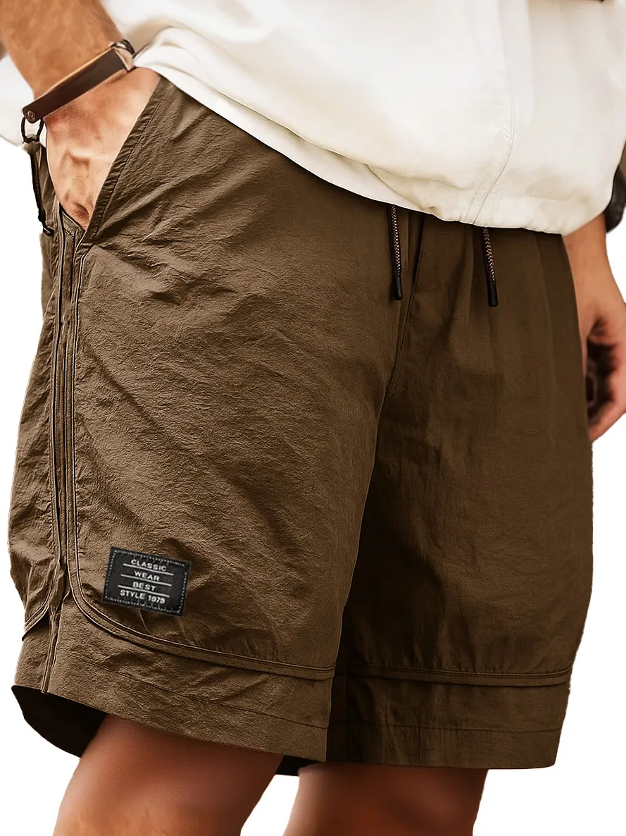 Pocket Drawstring Pull On Shorts