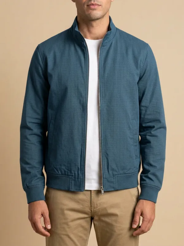 Grid Bomber Jacket