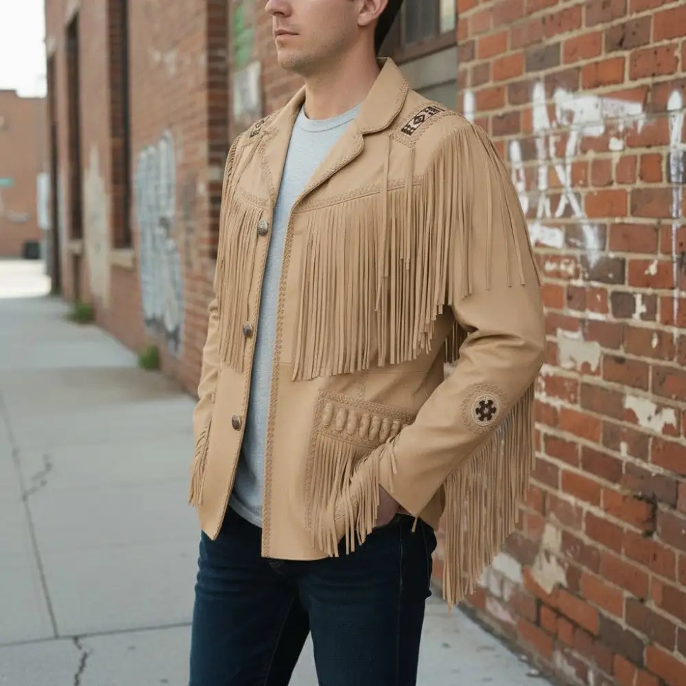 Classic Suede Western Fringe Jacket