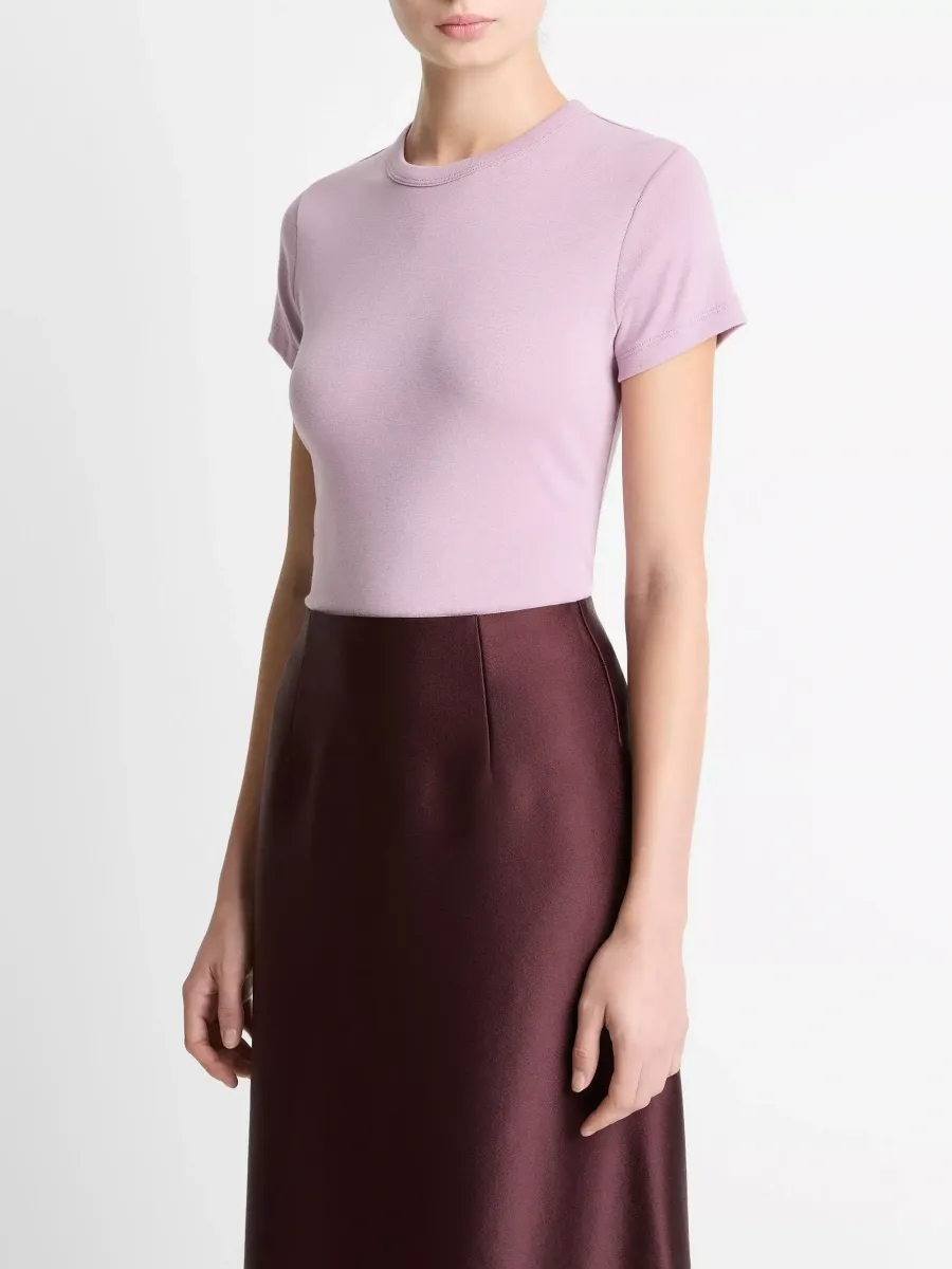 Cotton Blend Round Neck T-Shirt
