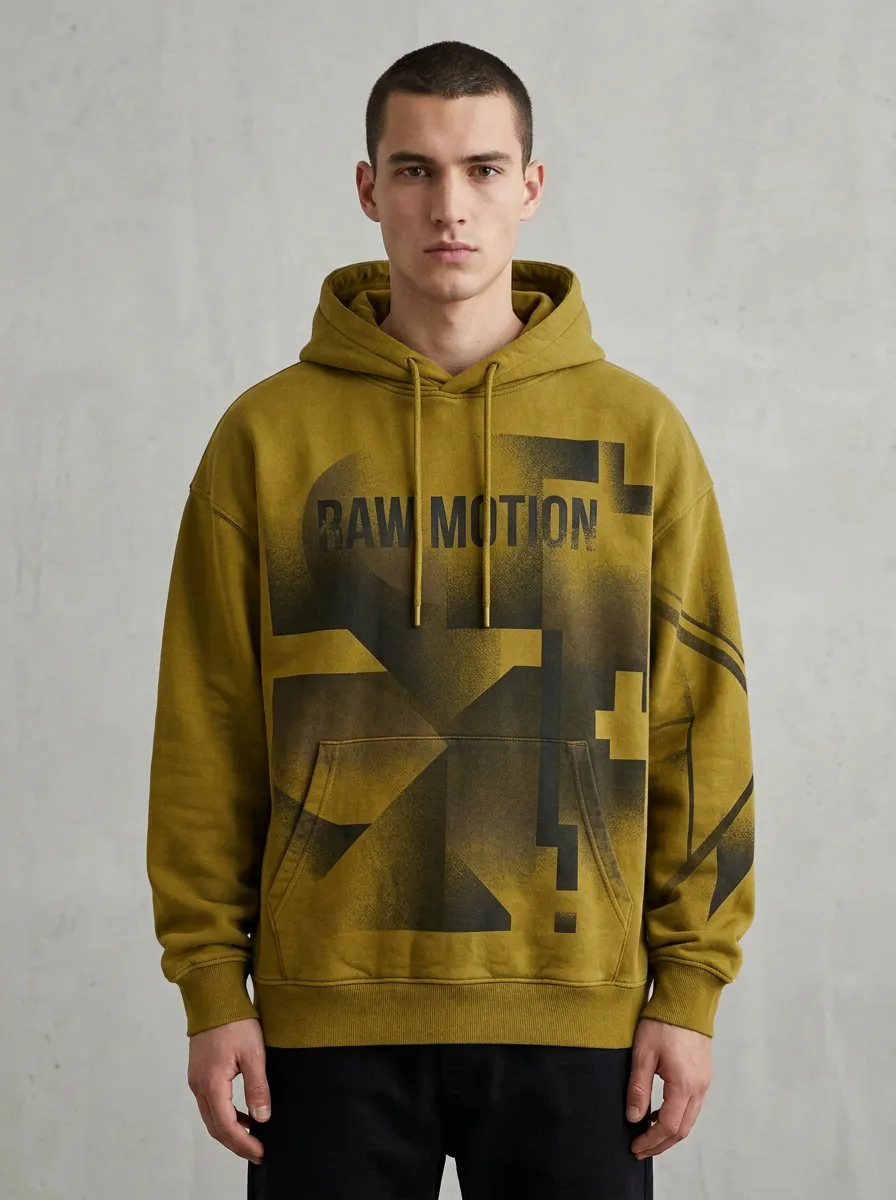 Modern Geometric Men's Graphic Hoodie