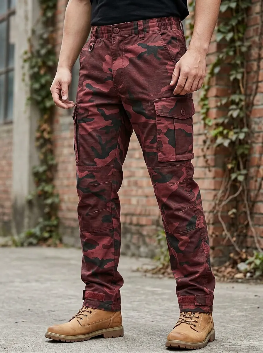 Men's Tactical Outdoor Camouflage Printed Cargo Pants