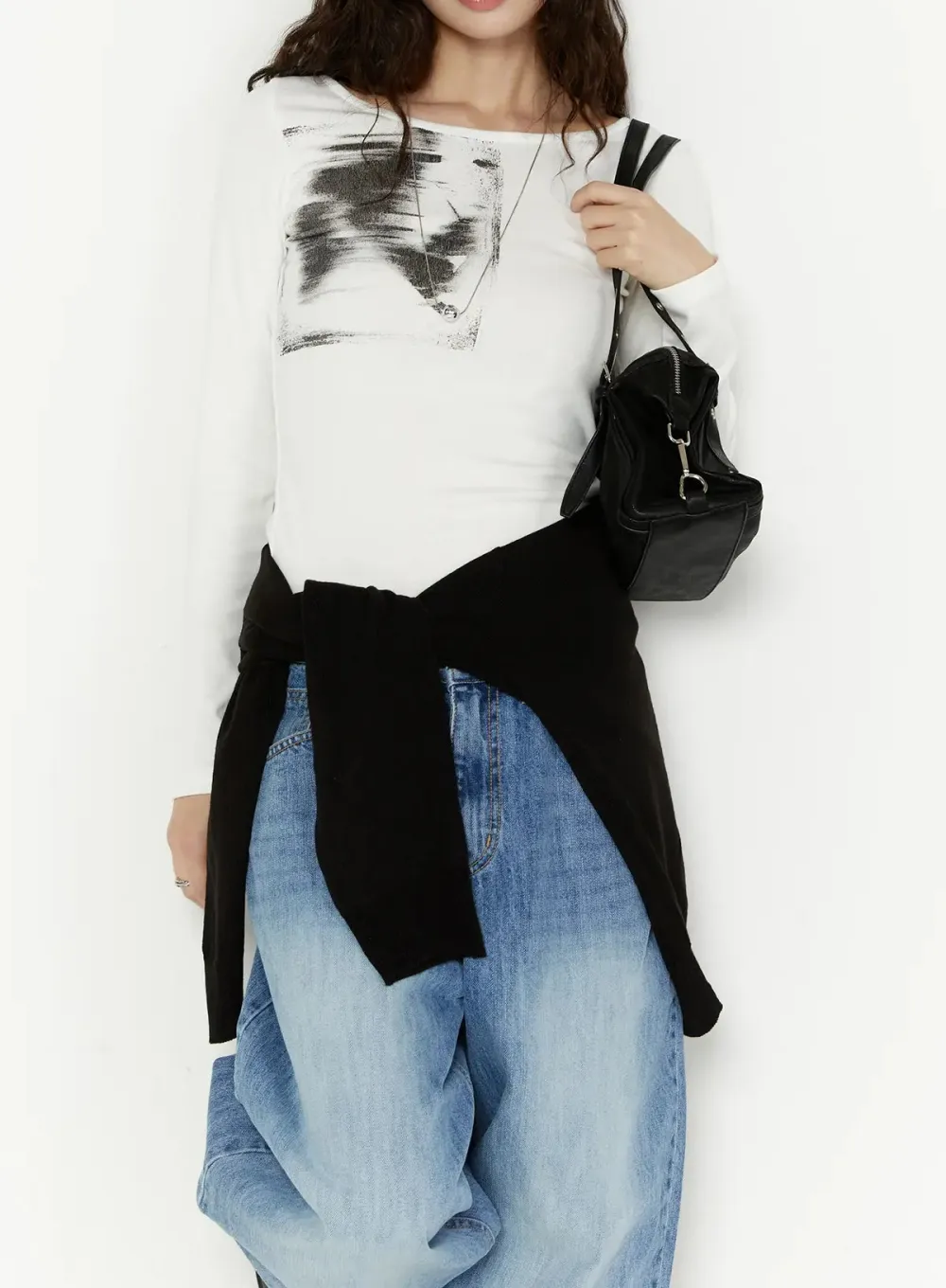 Regular-Fit Graphic Long Sleeve Top