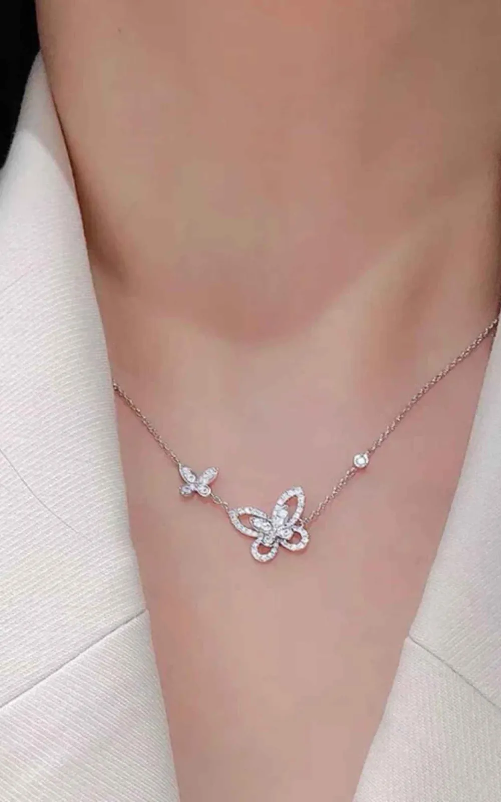 Two Butterflies Necklace
