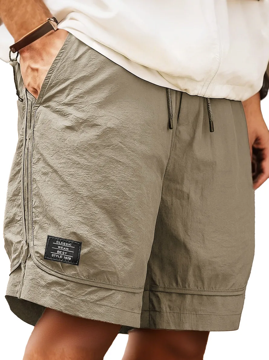 Pocket Drawstring Pull On Shorts