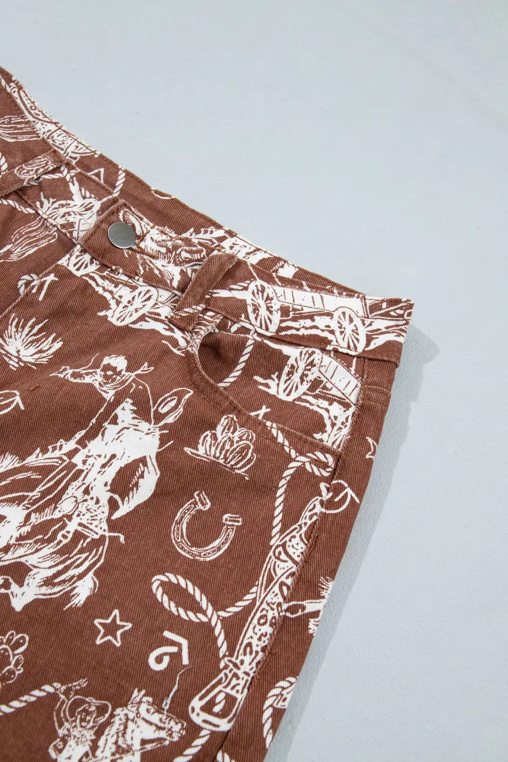 Women's Western Print Casual Shift Jeans