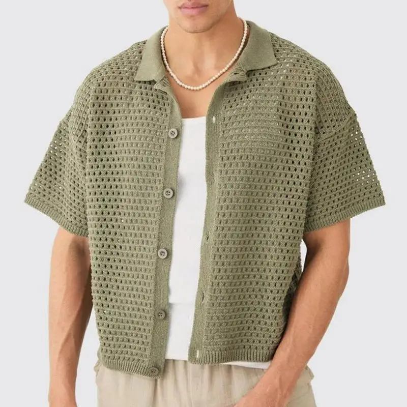 Textured Knit Resort Shirt