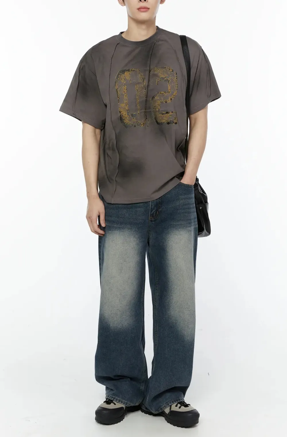 Men's Grunge Style Graphic T-Shirt