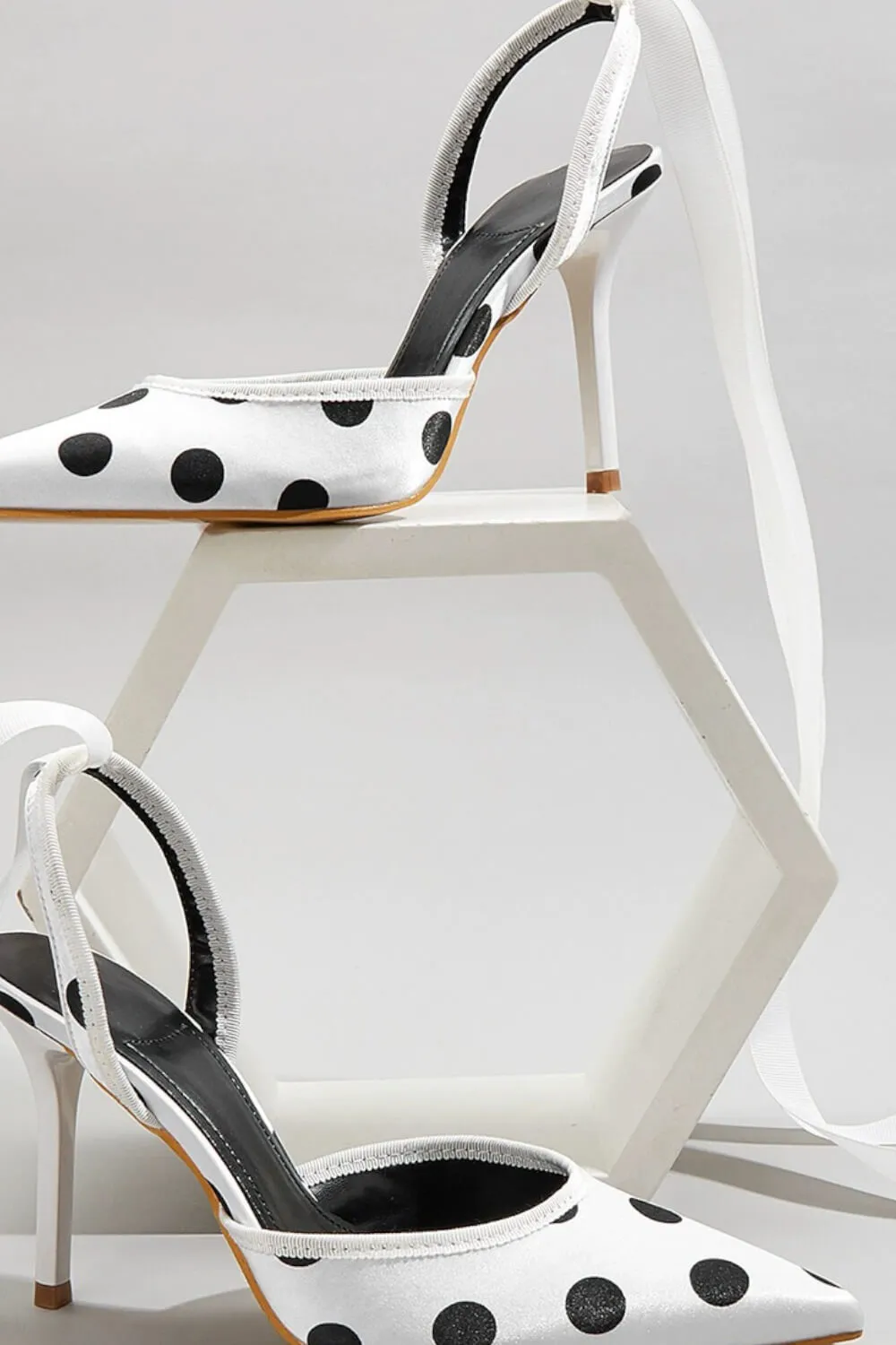 Satin Polka Dot Tie Leg