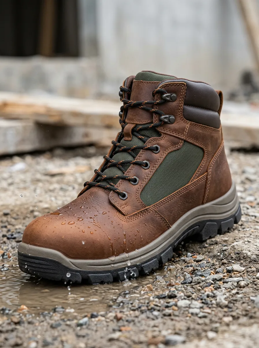 Men's Waterproof Leather Tactical Printed Work Boots