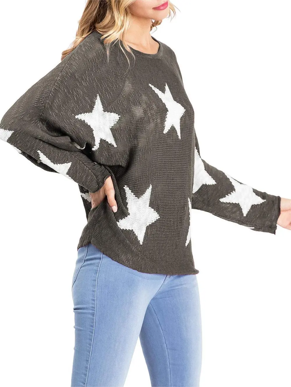Star Long Sleeve Knit Top