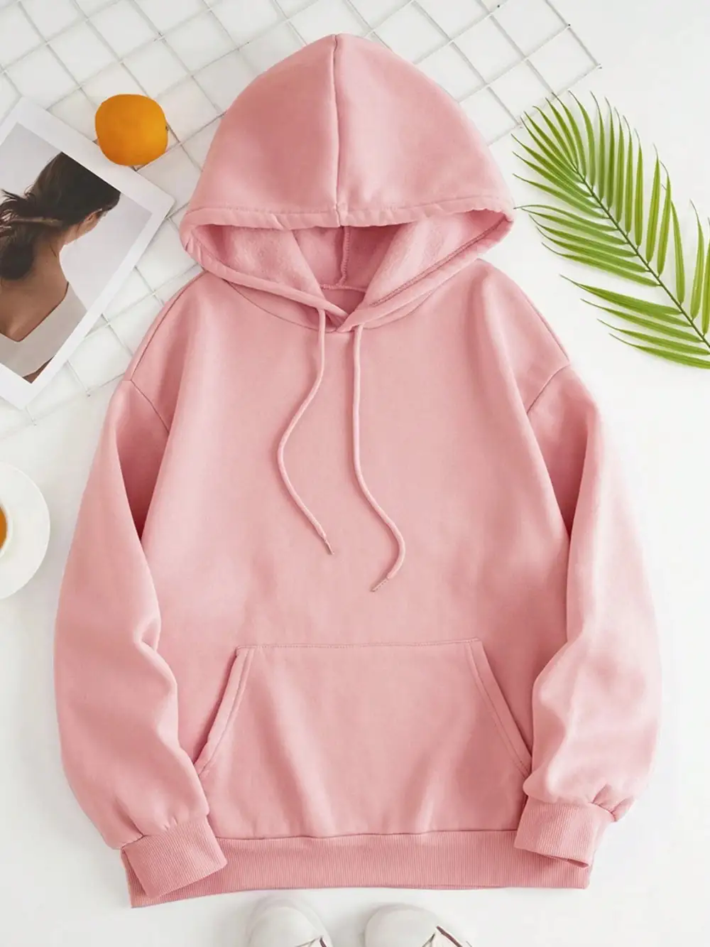 Refined Drawstring Pocketed Hoodie
