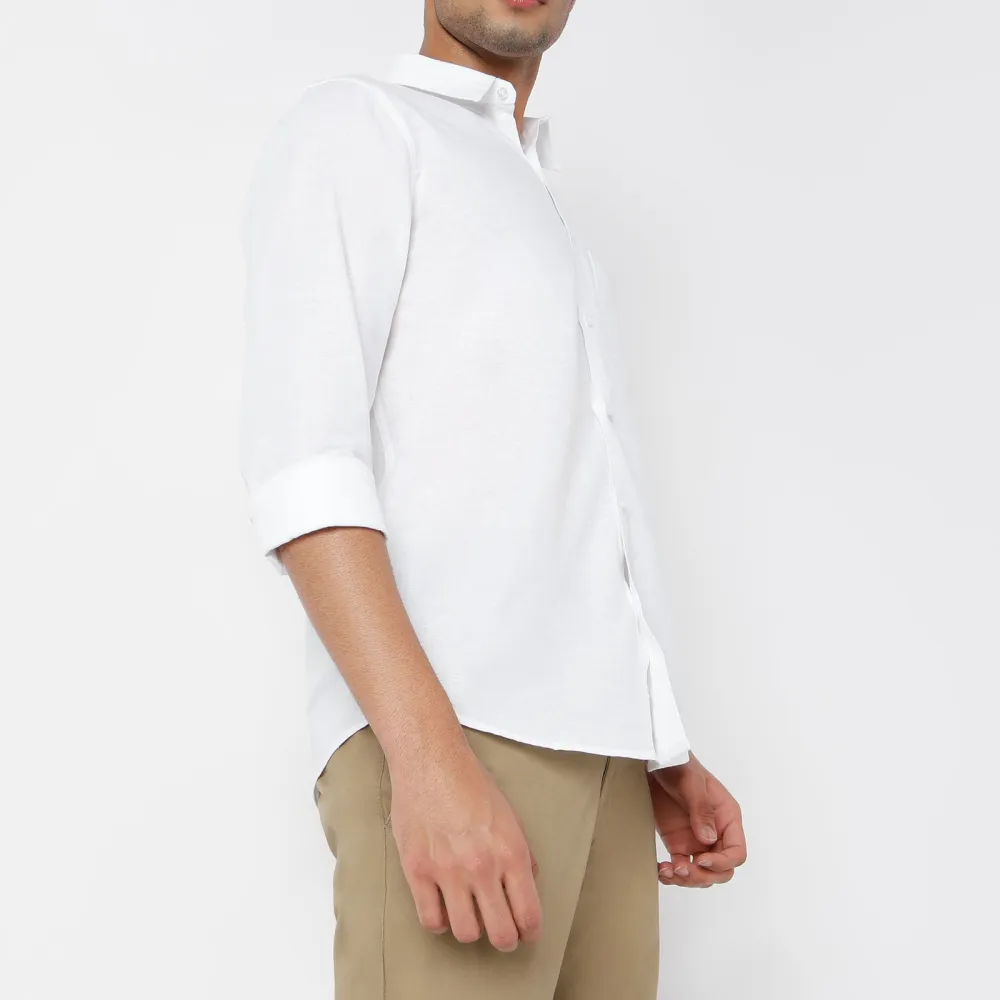 Modern Linen Casual Tailored Men's Formal Shirt