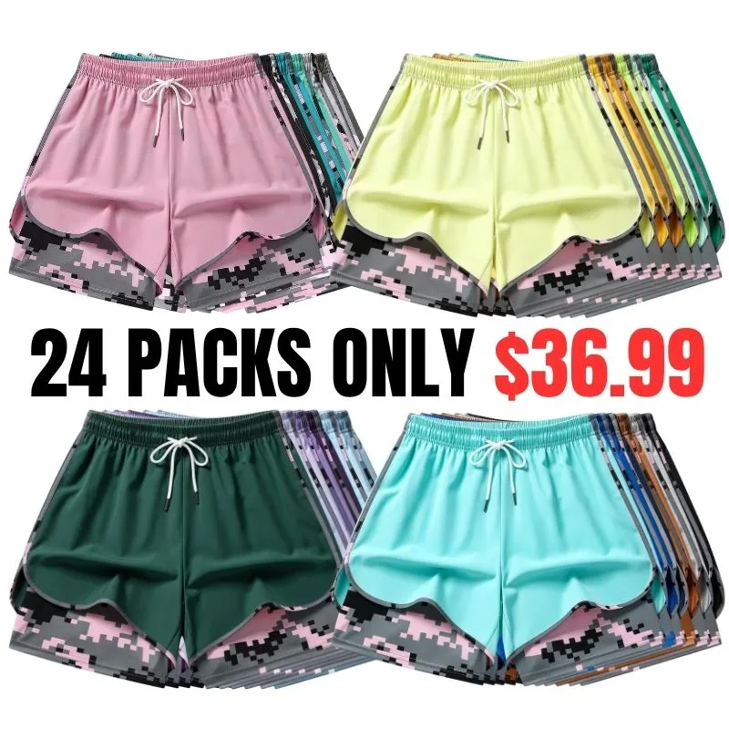 Women’s Casual Athletic Shorts with Built-In Liner