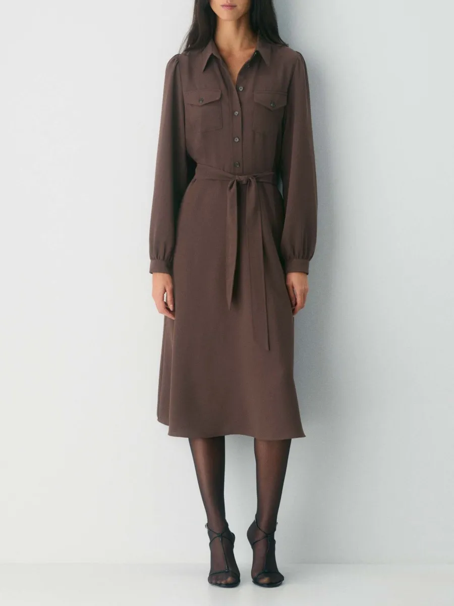 Casual Pocket Midi Dress