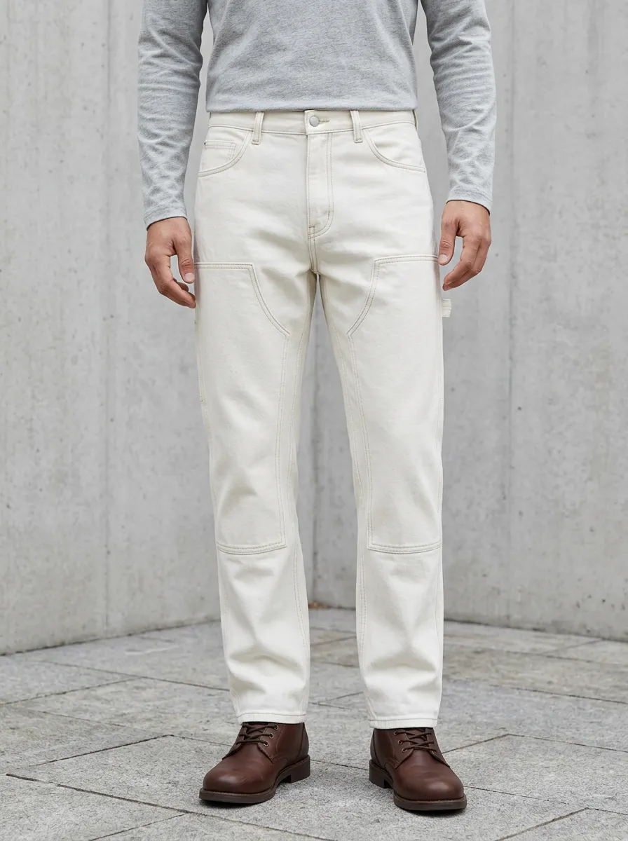 Off Double Knee Stitched Jeans