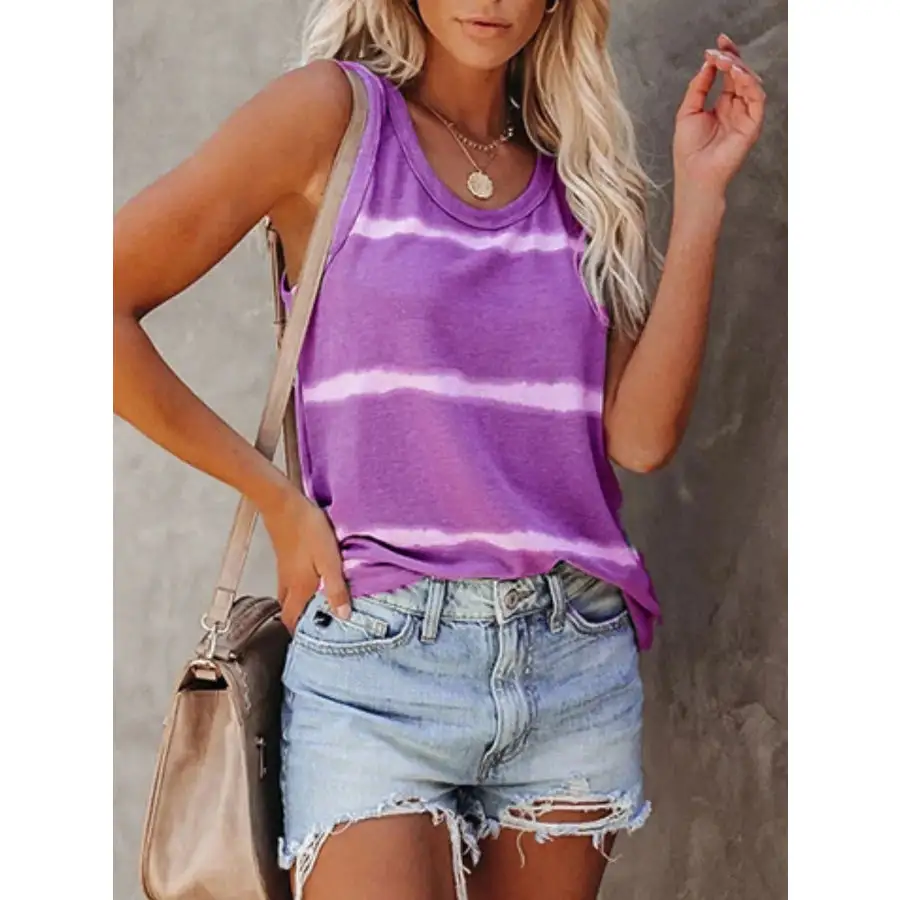 Full Size Round Neck Tank Top Plus