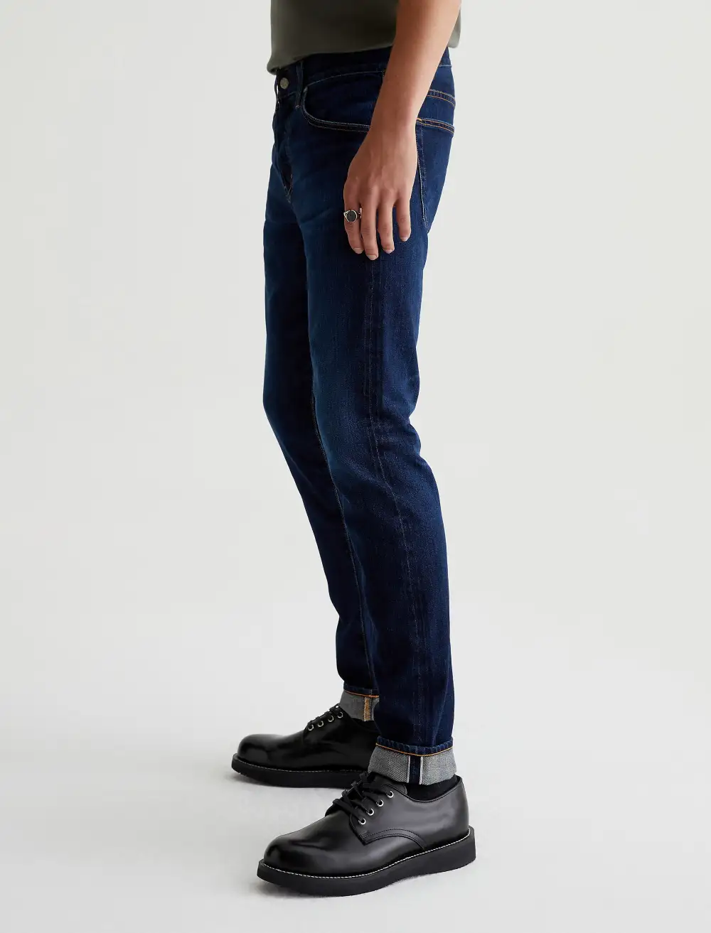 Men's Tailored Slim Mid Rise Cuffed Jeans