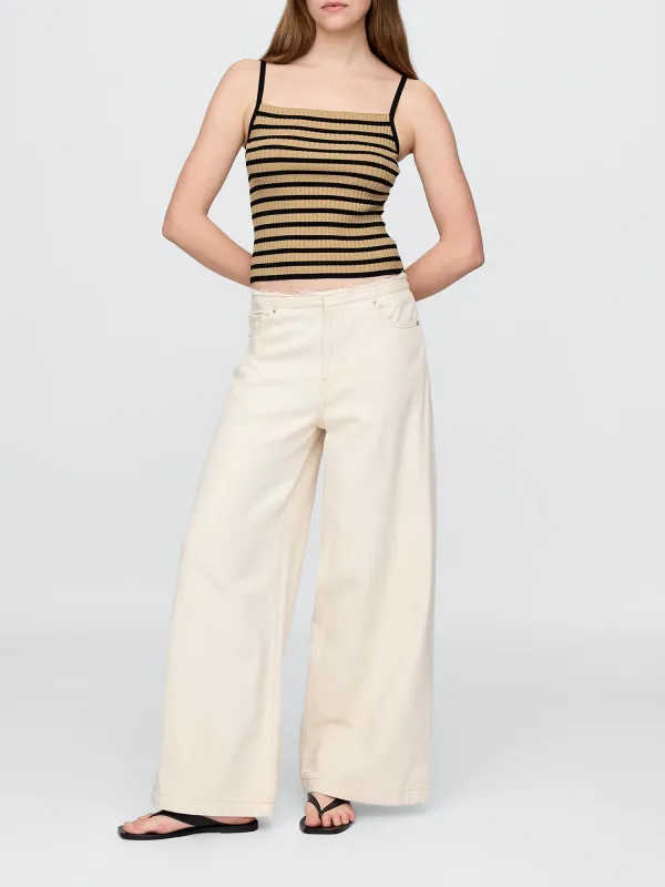 Striped Contrasting Camisole Vest