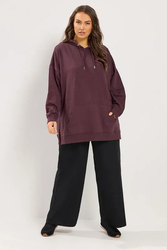 Burgundy Red Drawstring Hoodie