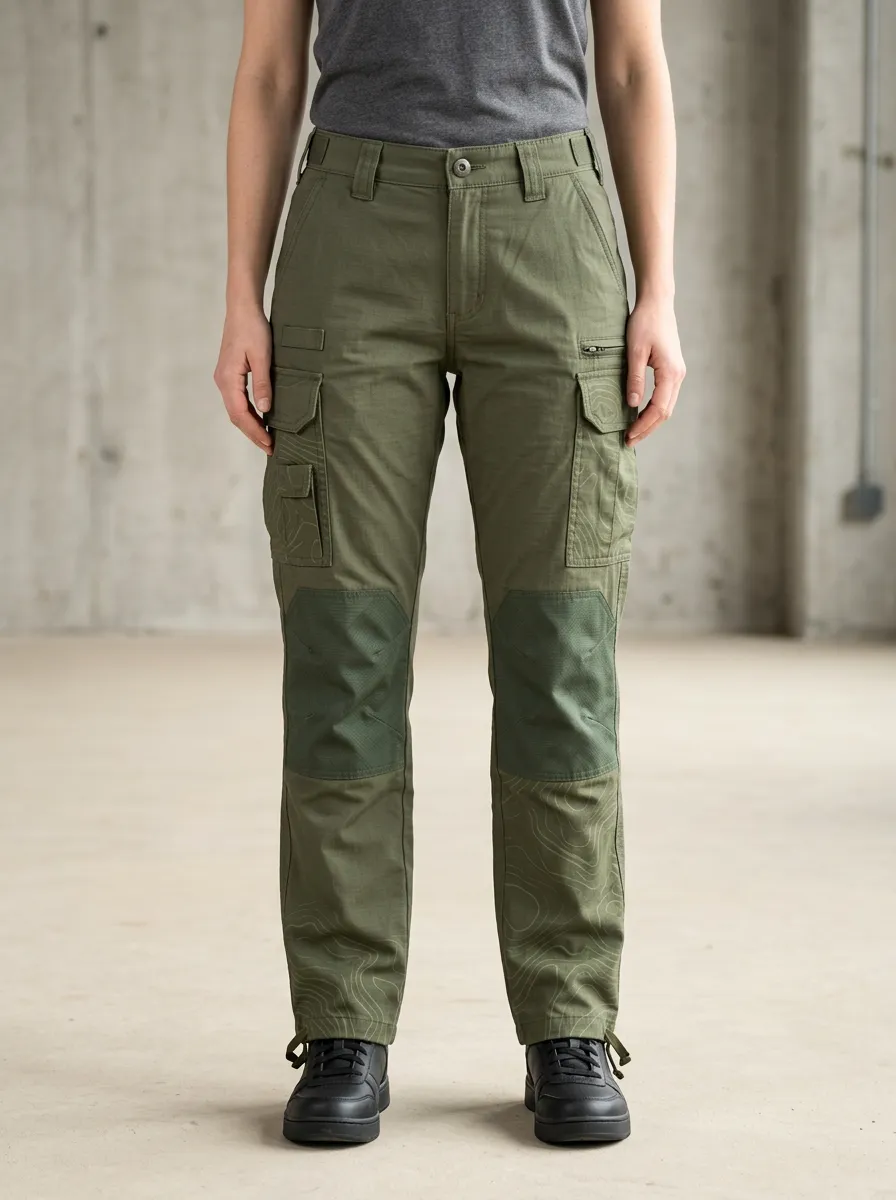 Unisex Outdoor Topographic Map Tactical Work Pants