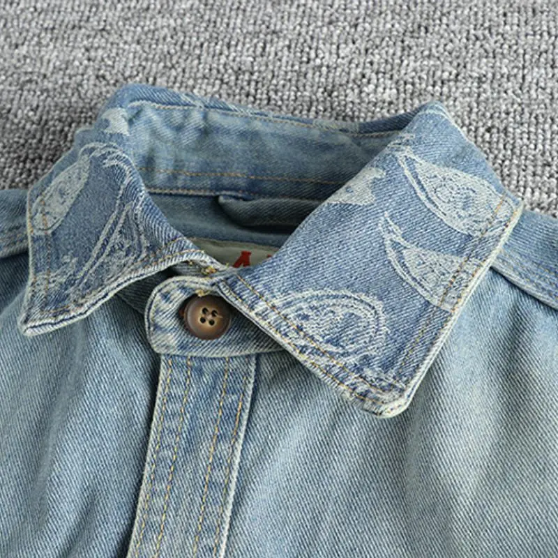 Embroidered Woven Washed Shirt