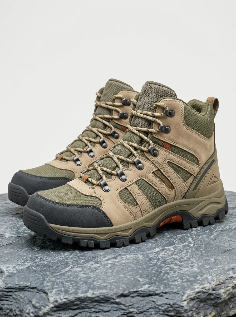 Unisex Outdoor Hiking Topographic Map Boots