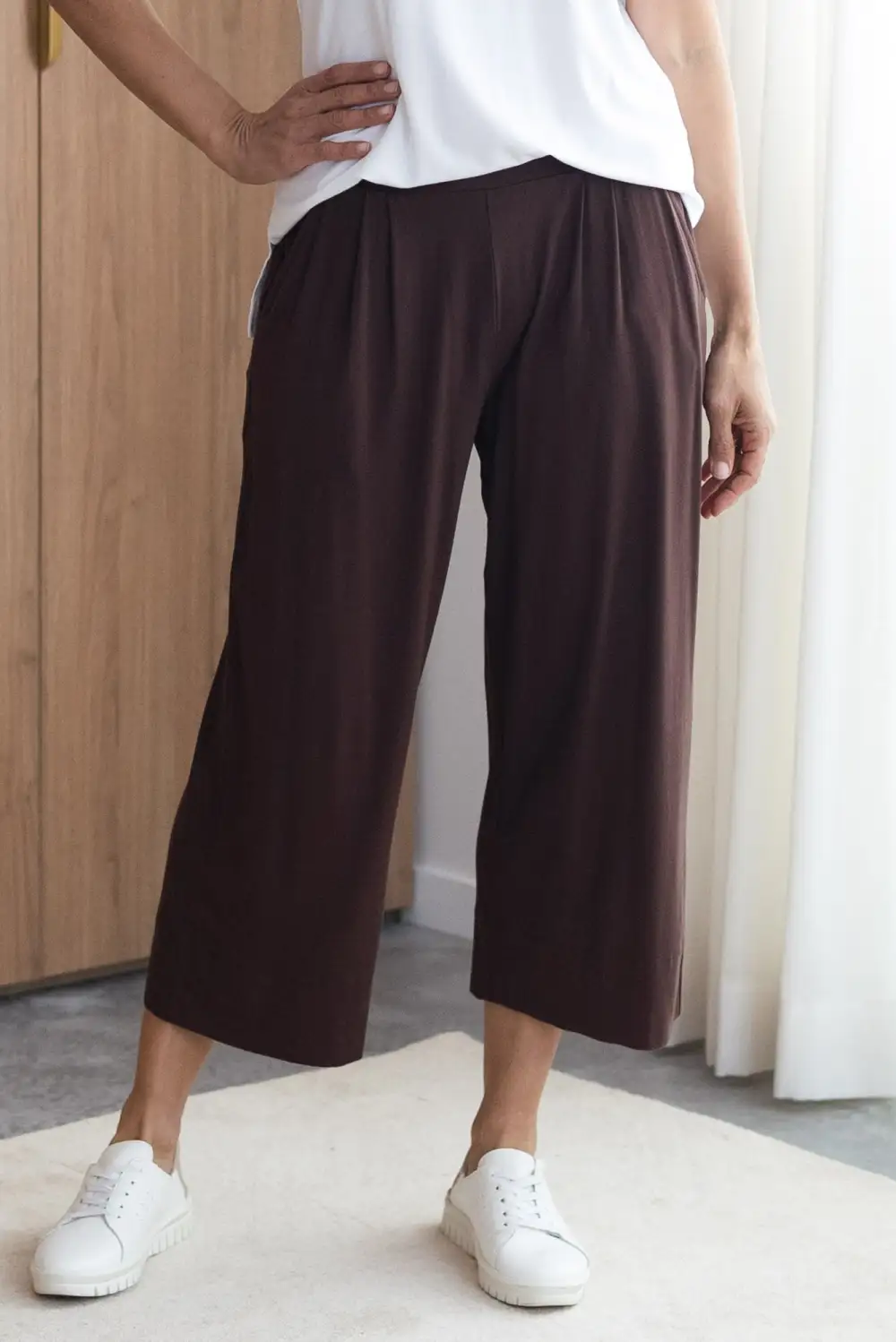 Bamboo High Rise Elastic Waist Pants