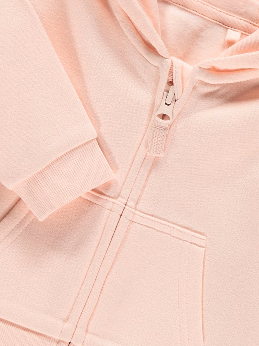 Light Pink Zip Up Hoodie detail 1